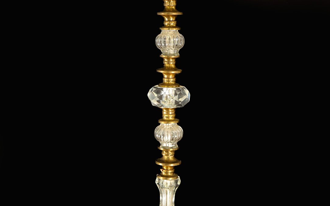 lampadaire cristal et bronze -photo-2