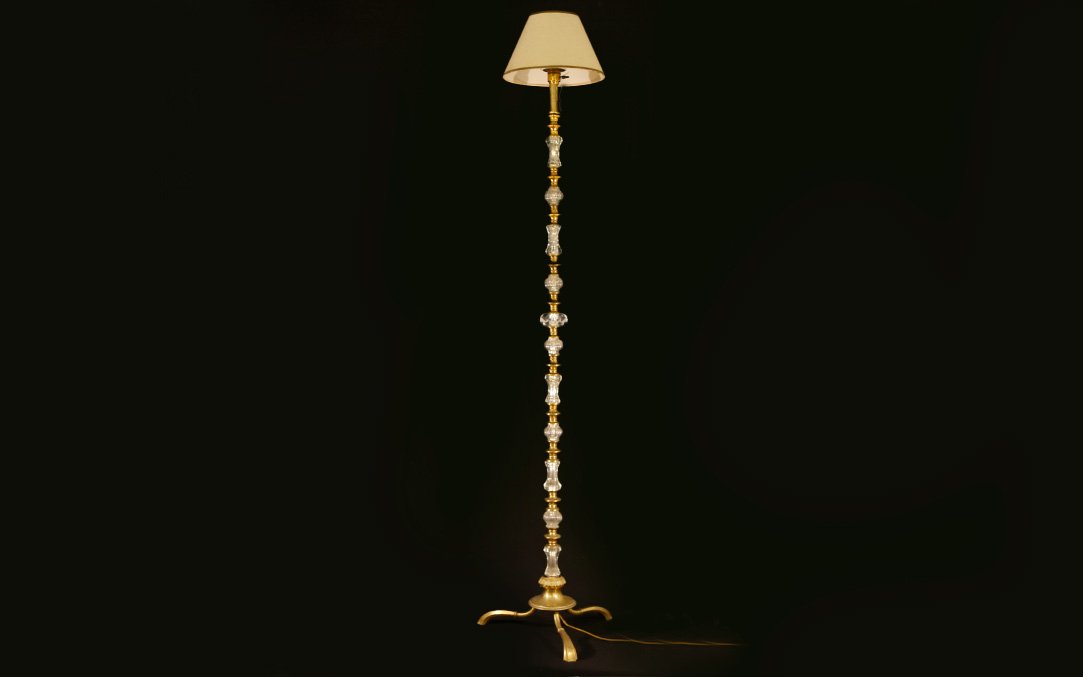lampadaire cristal et bronze 