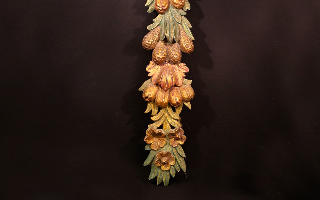 Plant Transom, Fruit Garland, Wood -photo-4