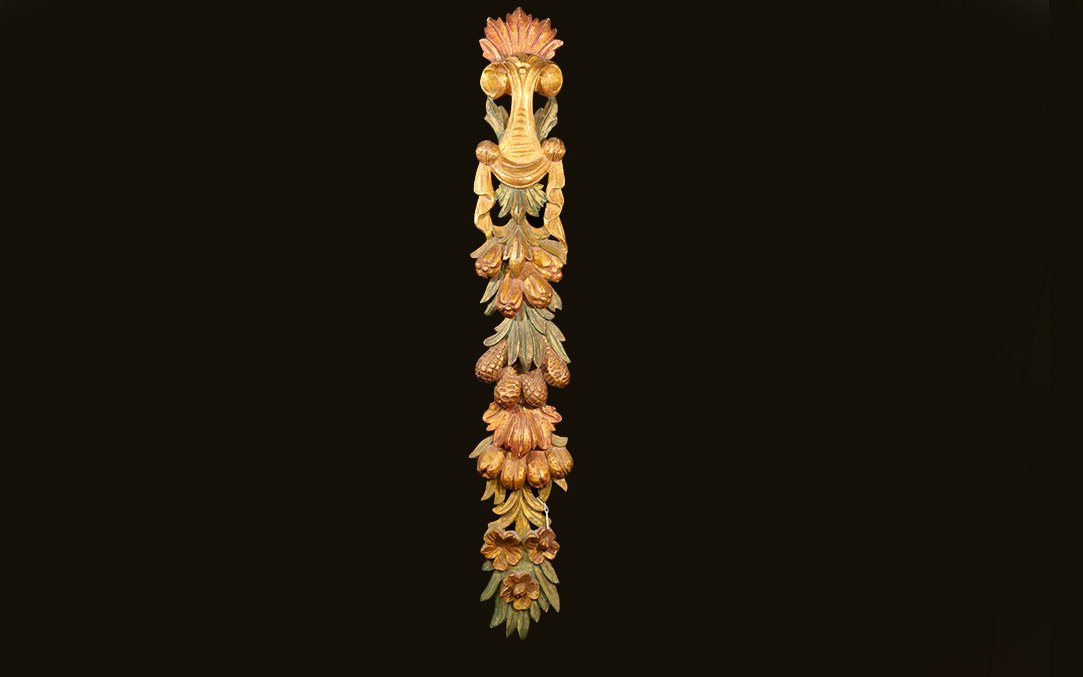 Plant Transom, Fruit Garland, Wood 
