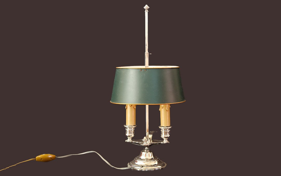 Lampe bouillotte argentée, XIXème-photo-3