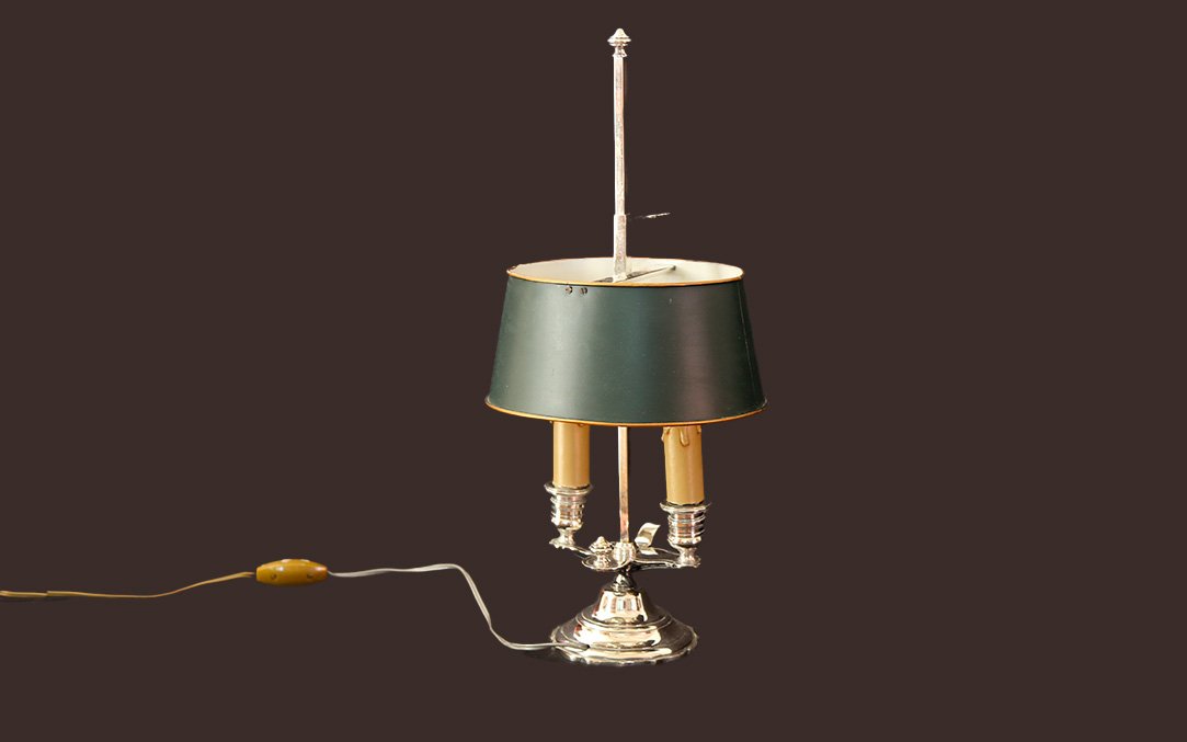 Lampe bouillotte argentée, XIXème-photo-4