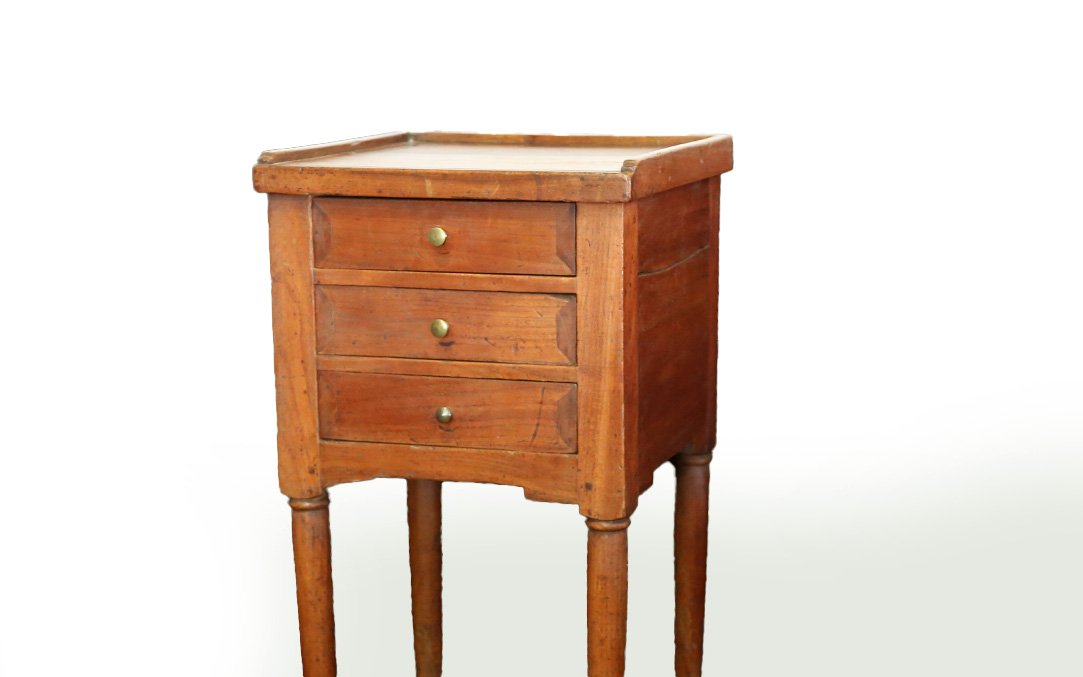 Side Table / Nightstand, Directoire Style, Walnut-photo-2