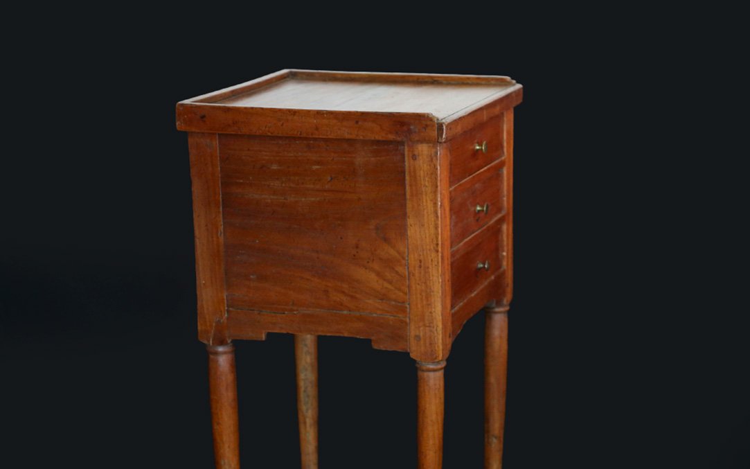 Side Table / Nightstand, Directoire Style, Walnut-photo-1