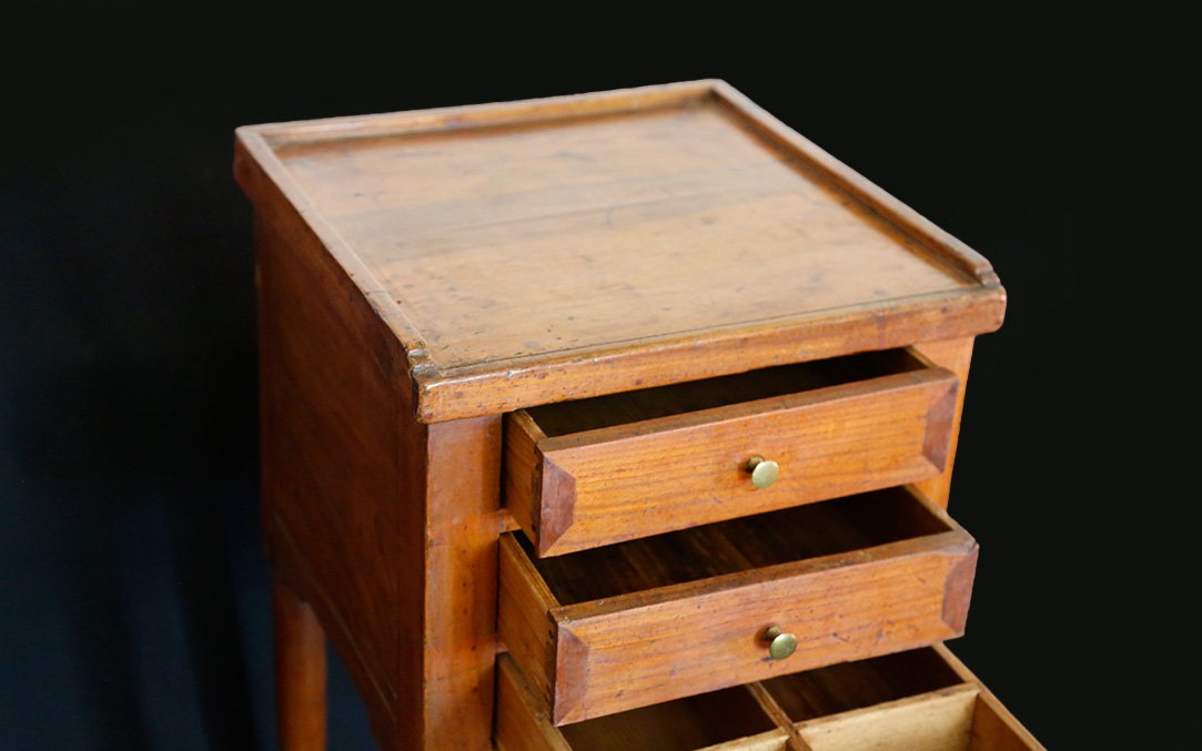 Side Table / Nightstand, Directoire Style, Walnut-photo-3