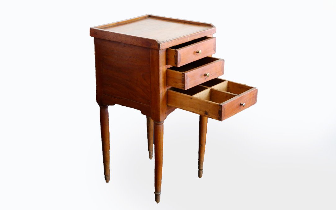 Side Table / Nightstand, Directoire Style, Walnut-photo-5