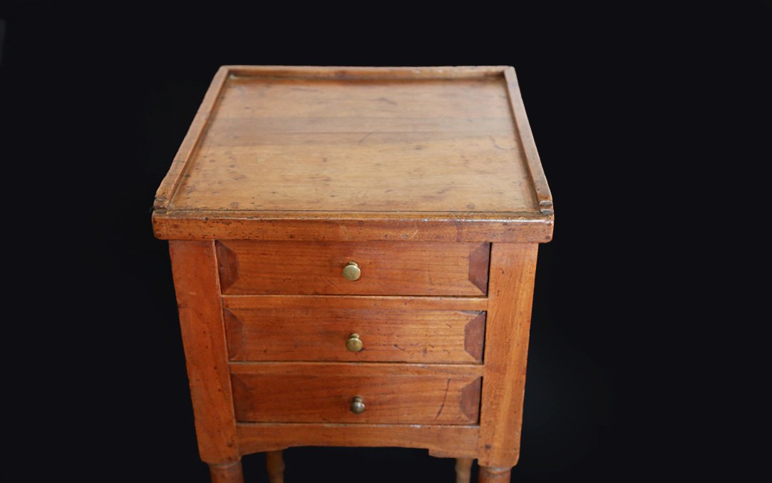 Side Table / Nightstand, Directoire Style, Walnut-photo-6