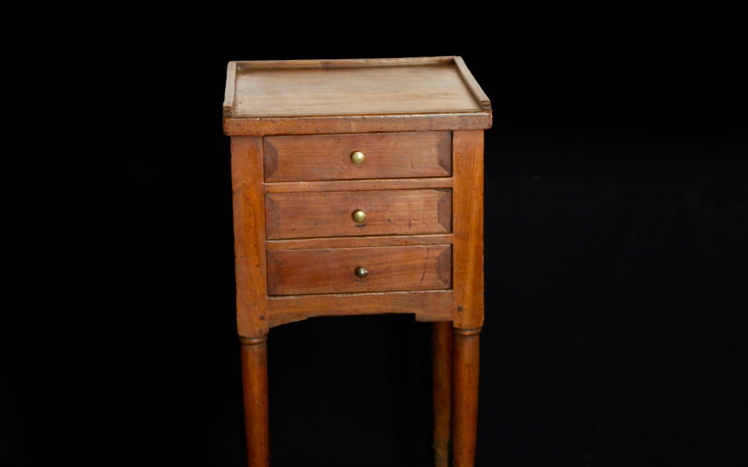 Side Table / Nightstand, Directoire Style, Walnut-photo-7
