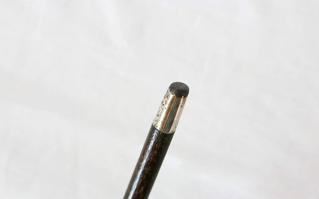Canne palissandre, argent, XIXème (85,5cm)-photo-3