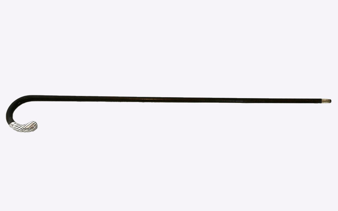 Canne palissandre, argent, XIXème (85,5cm)