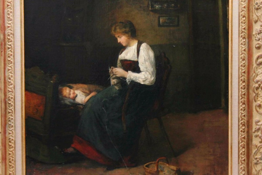 Oil On Canvas, Woman In Knit, William De Lancy-ward-photo-2