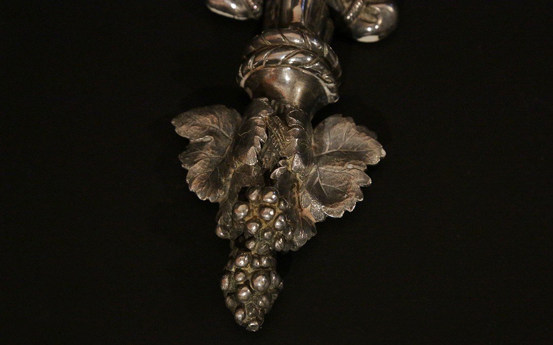 Paire d'Appliques En Bronze Argenté, Louis XVI-photo-4
