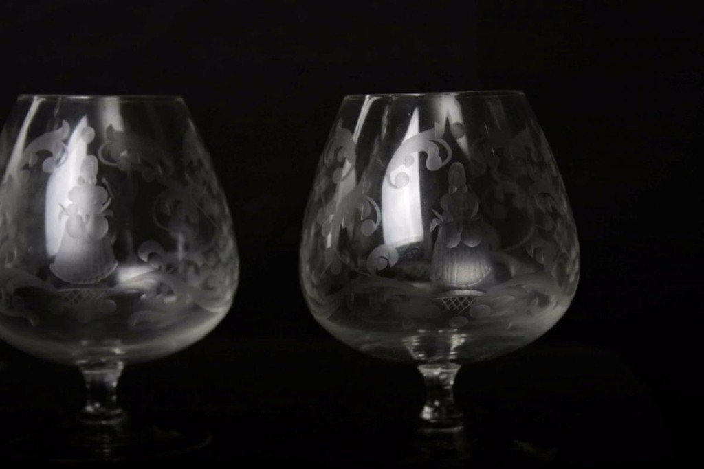 Verres Gravés De Venise, Murano, Verres à Cognac -photo-1