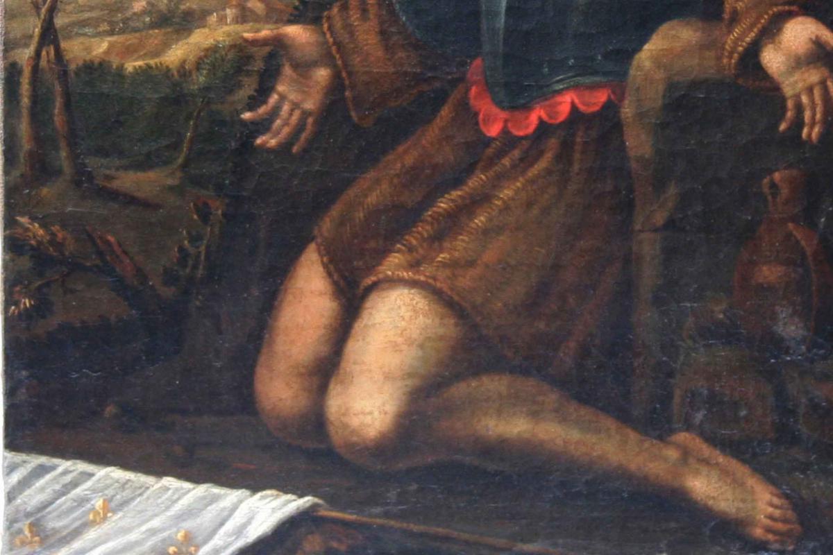 Soldat En Oraison, XVIIème Siècle, Huile Sur Toile -photo-3