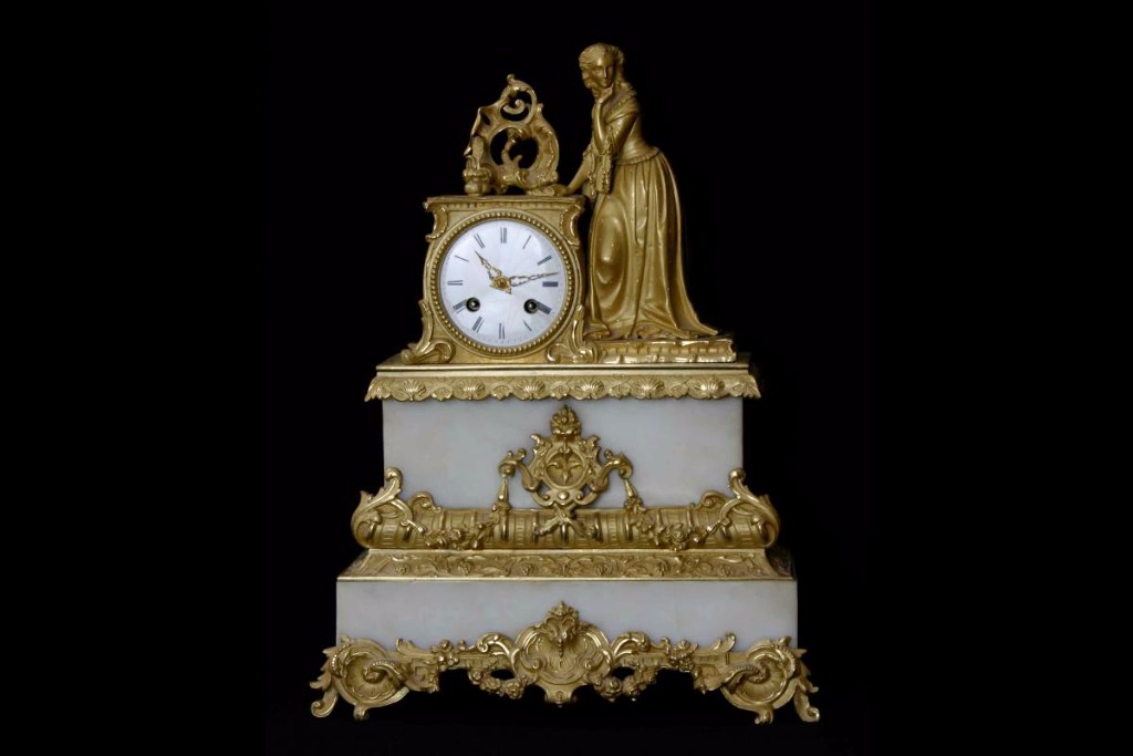 Bronze Gold And Marble Clock