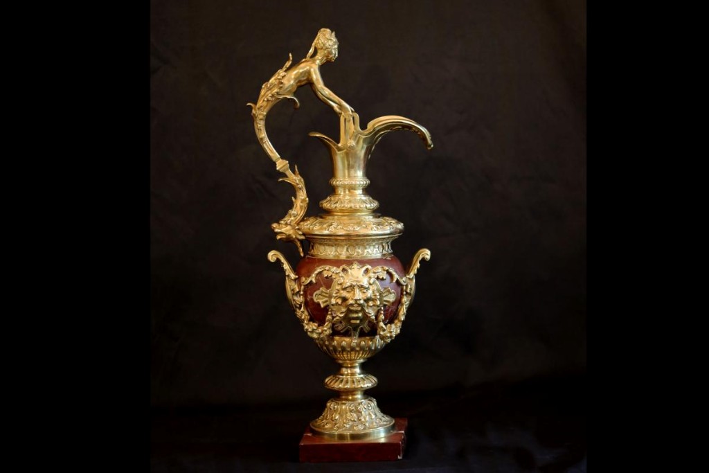 Great Ewer In Gilt Bronze And Marble, Napoleon III