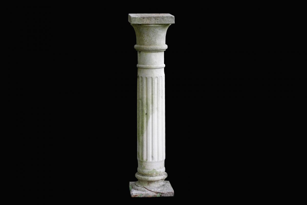 Colonne De Jardin, Pierre Reconstituée 