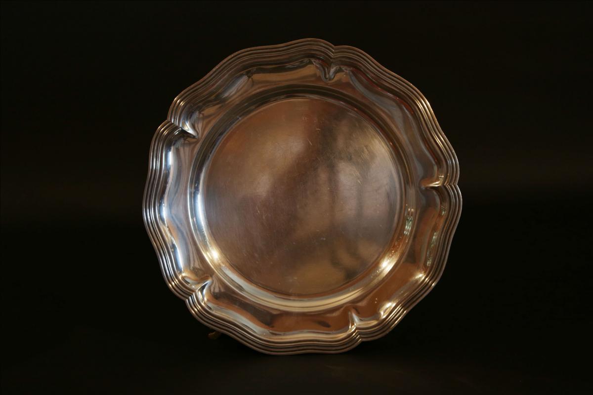 Silver Metal Serving Dish