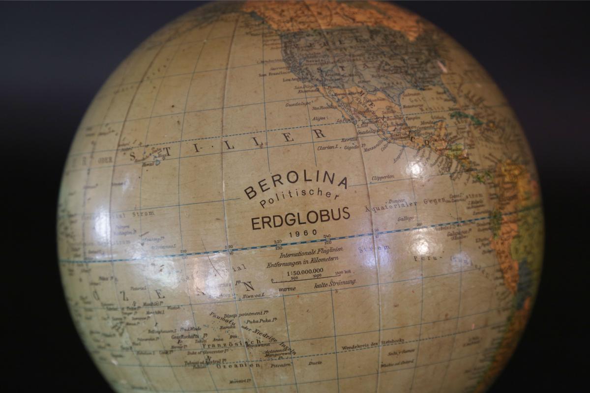 Earth Globe, 1960, Berolina, Poilitischer, Erdglobus-photo-5