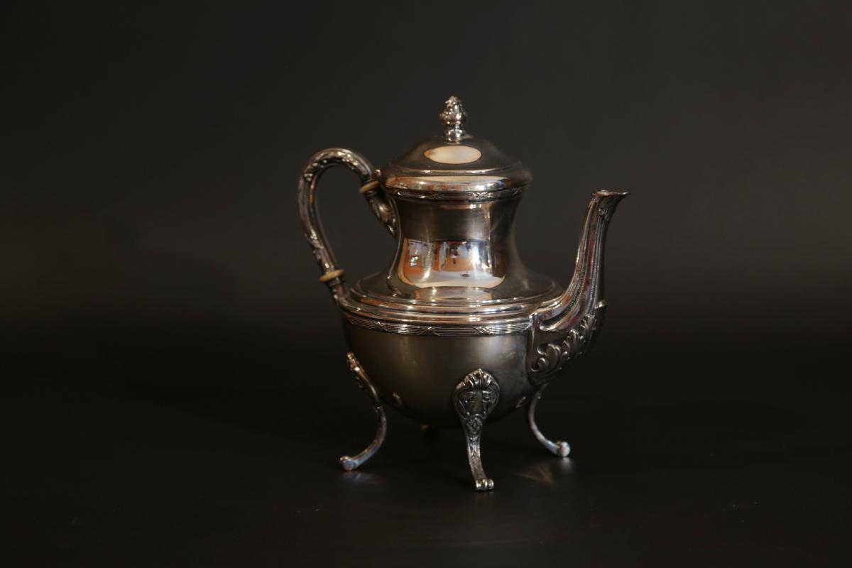 Teapot In Silver Metal, 19th