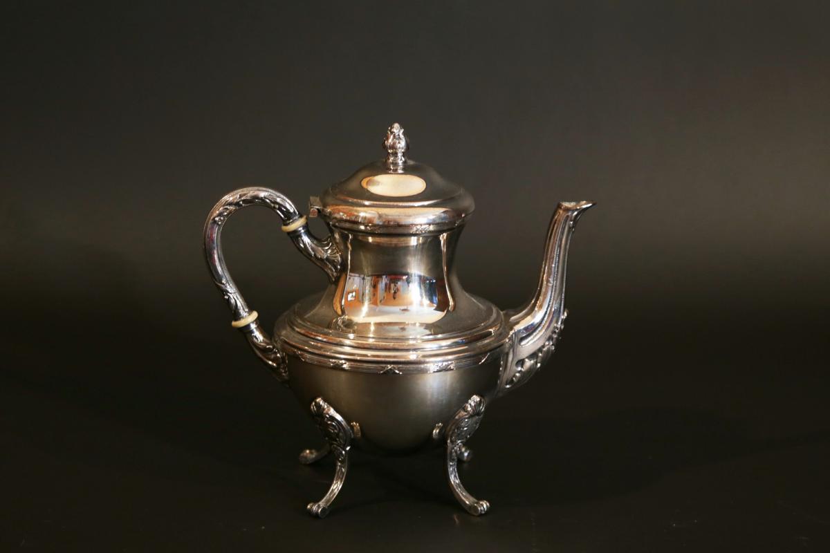 Teapot In Silver Metal, 19th-photo-2