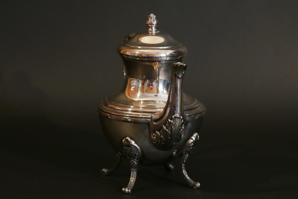 Teapot In Silver Metal, 19th-photo-3