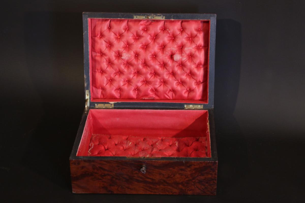 Jewelry Box Mahogany Plated, Nineteenth-photo-3