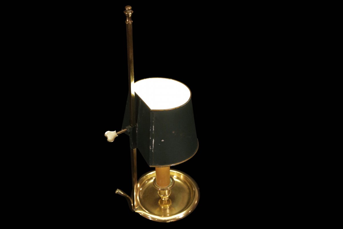 Lampe Bouillotte, Une Lampe, Laiton, Tôle Peinte, XIXème-photo-4
