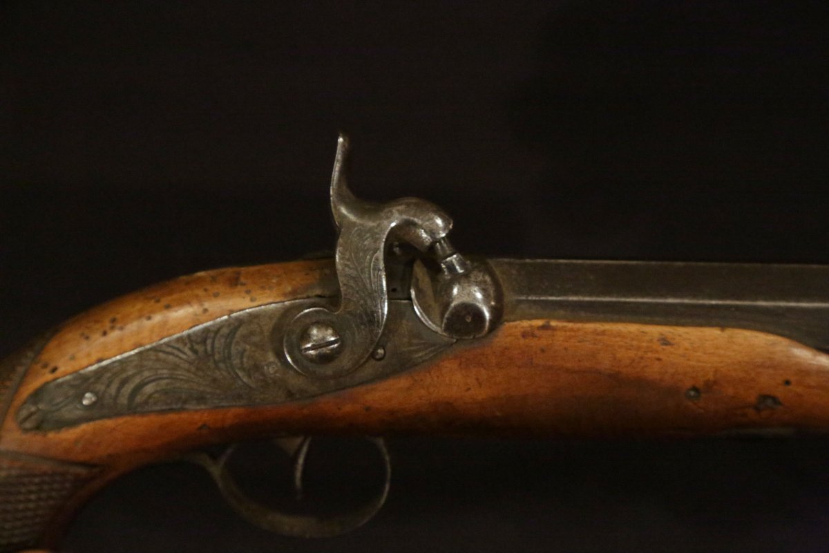 Officer's Pistol, Percussion, Early 19th-photo-2