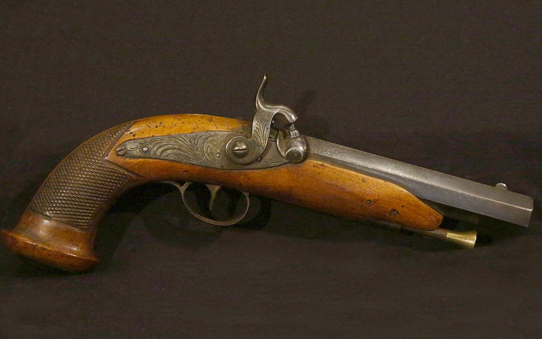 Pistolet D’officier, percussion, Début XIXème 