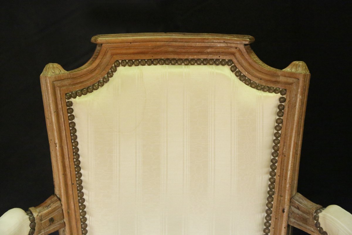 Fauteuil Directoire, Bois Patiné, XVIIIème Siècle -photo-4