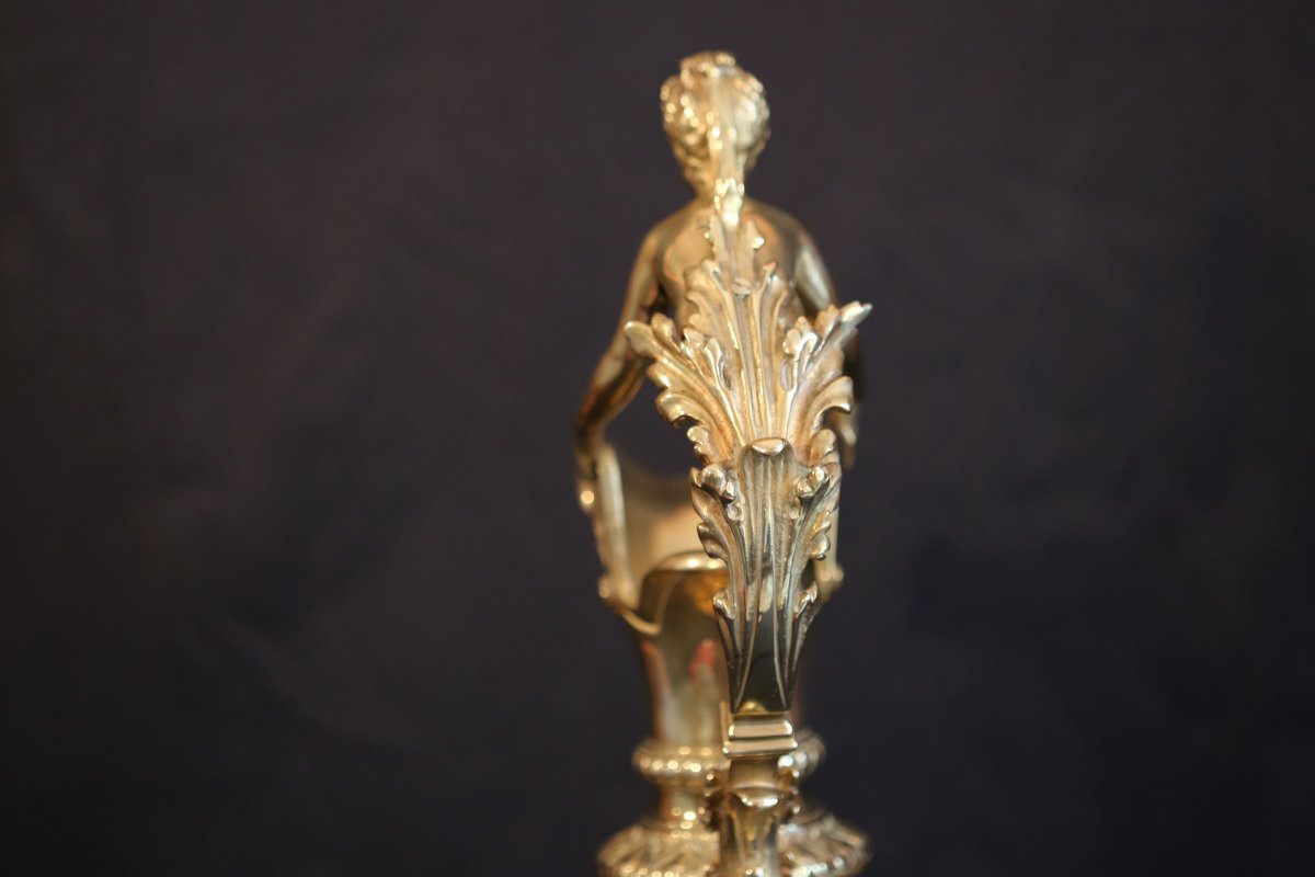 Ewer In Gilt Bronze And Marble, Napoleon III-photo-7