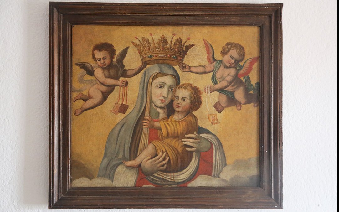 Virgin And Child Crowned, XVIth Century-photo-2