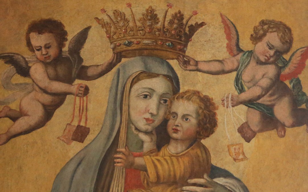 Virgin And Child Crowned, XVIth Century-photo-3