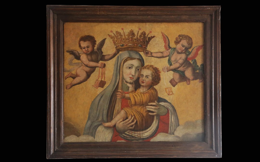 Virgin And Child Crowned, XVIth Century