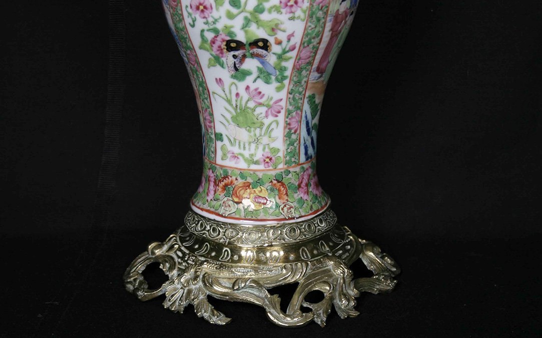 Vase Couvert Canton, XIXème -photo-1