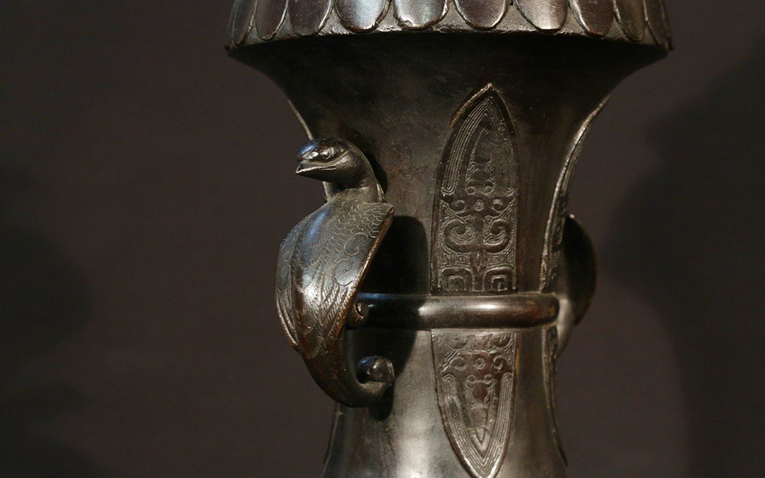 Bronze Lamp, China, XIXth-photo-3