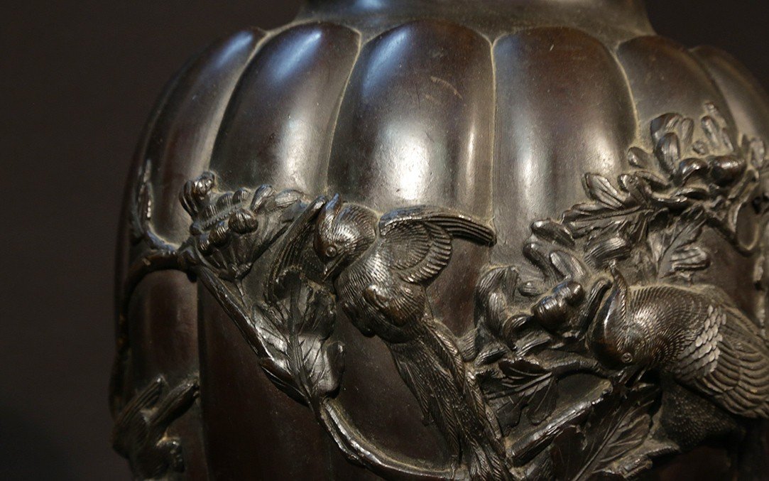 Bronze Lamp, China, XIXth-photo-1