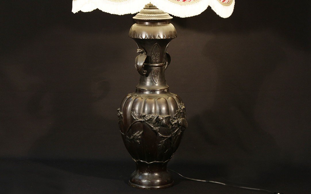 Lampe En Bronze, Chine, XIXème -photo-3