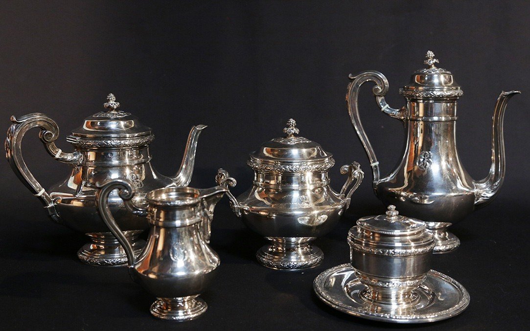 Tea And Coffee Service In Sterling Silver-photo-4