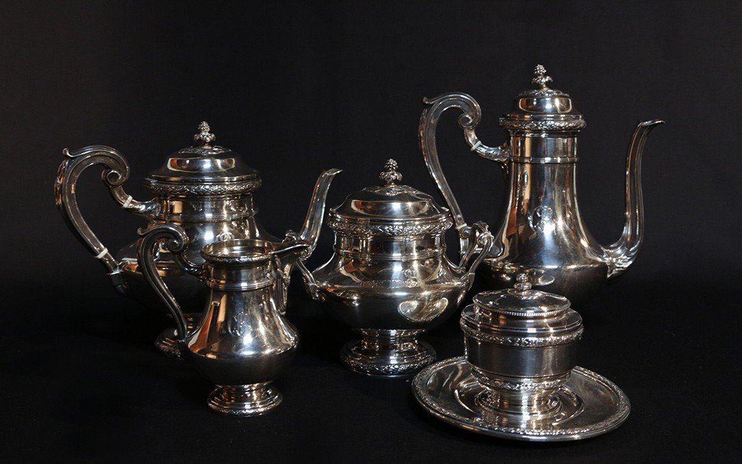 Tea And Coffee Service In Sterling Silver-photo-1