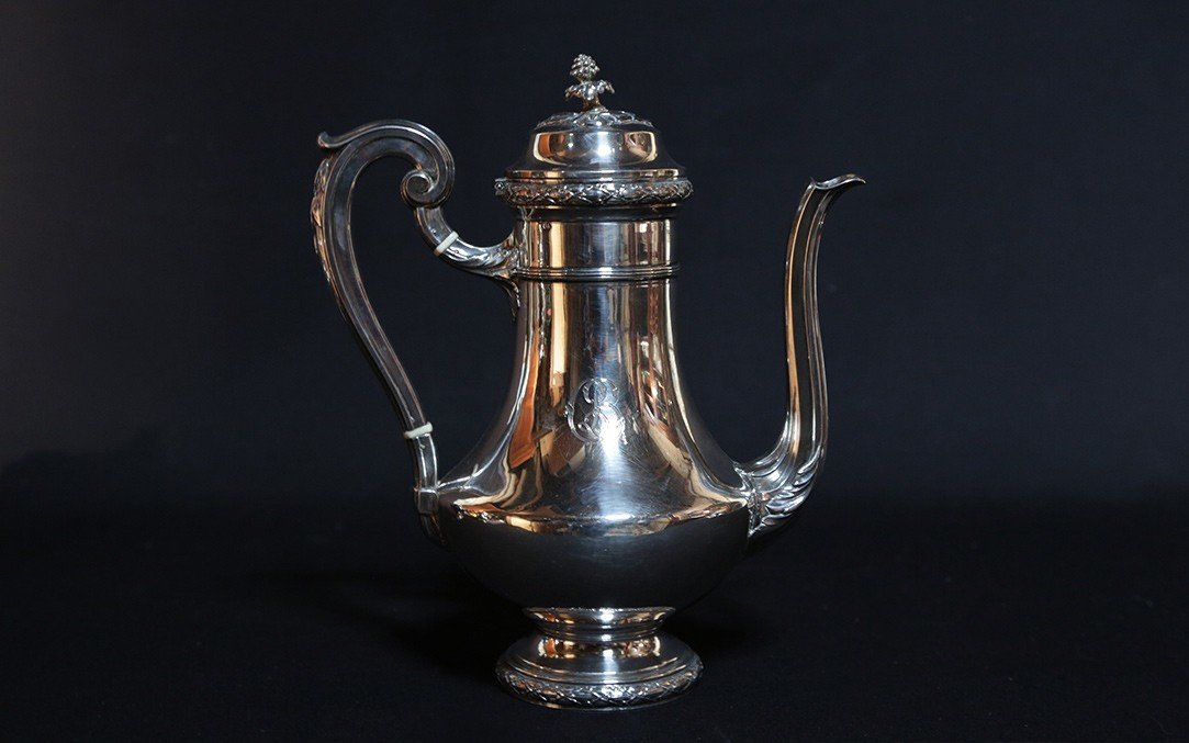 Tea And Coffee Service In Sterling Silver-photo-3