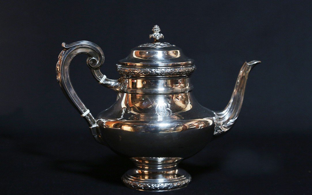 Tea And Coffee Service In Sterling Silver-photo-5