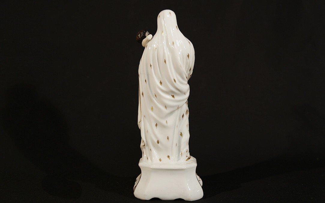 Virgin And Child, Old Paris Porcelain-photo-3