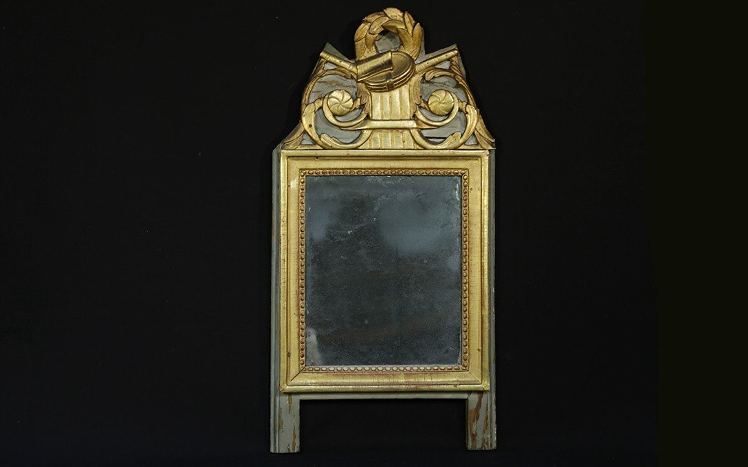 Petit Miroir Louis XVI, Bois Doré, XVIIIeme