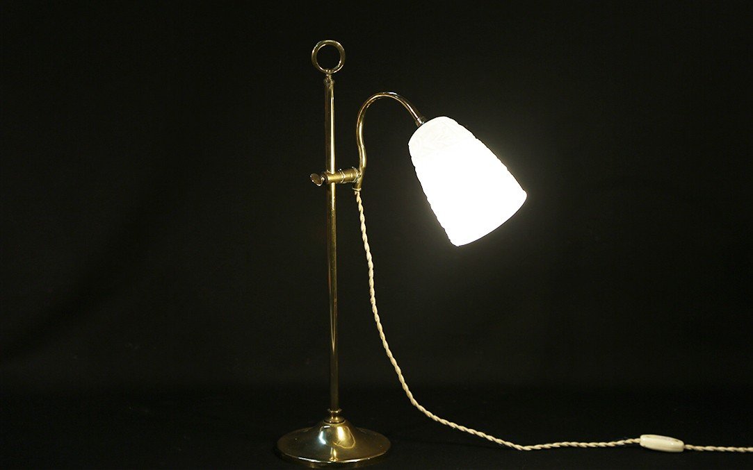 Lampe De Bureau, Art Deco, Laiton