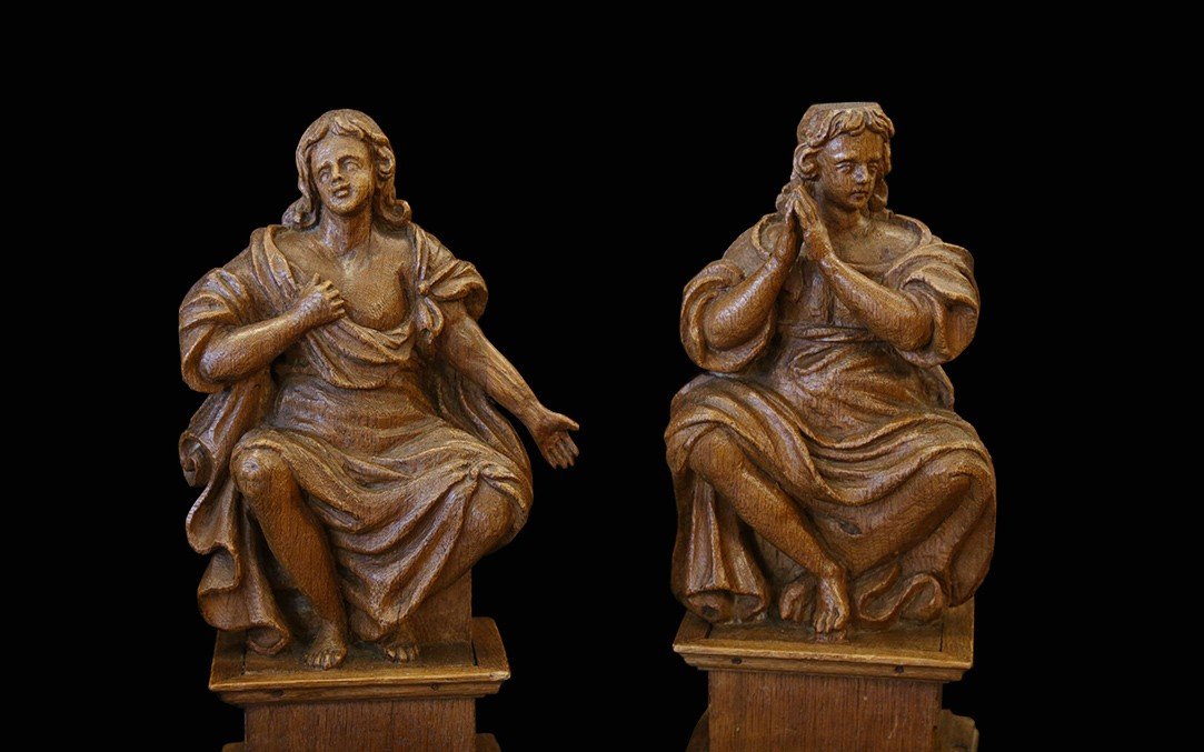 Pair Of XVIIIth Statue, Wood