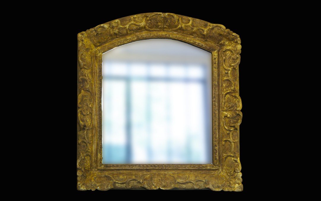 Miroir Louis XIV, Bois Doré XVIIème Siècle -photo-3