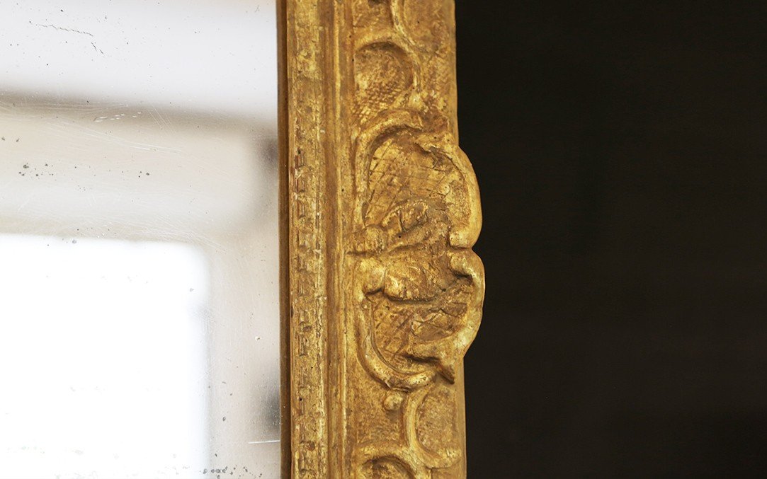 Miroir Louis XIV, Bois Doré XVIIème Siècle -photo-6