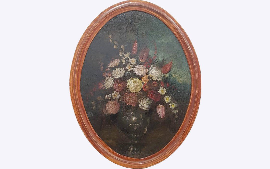 Huile Sur Toile, Nature Morte, Début XVIII, Italie-photo-5